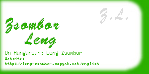 zsombor leng business card